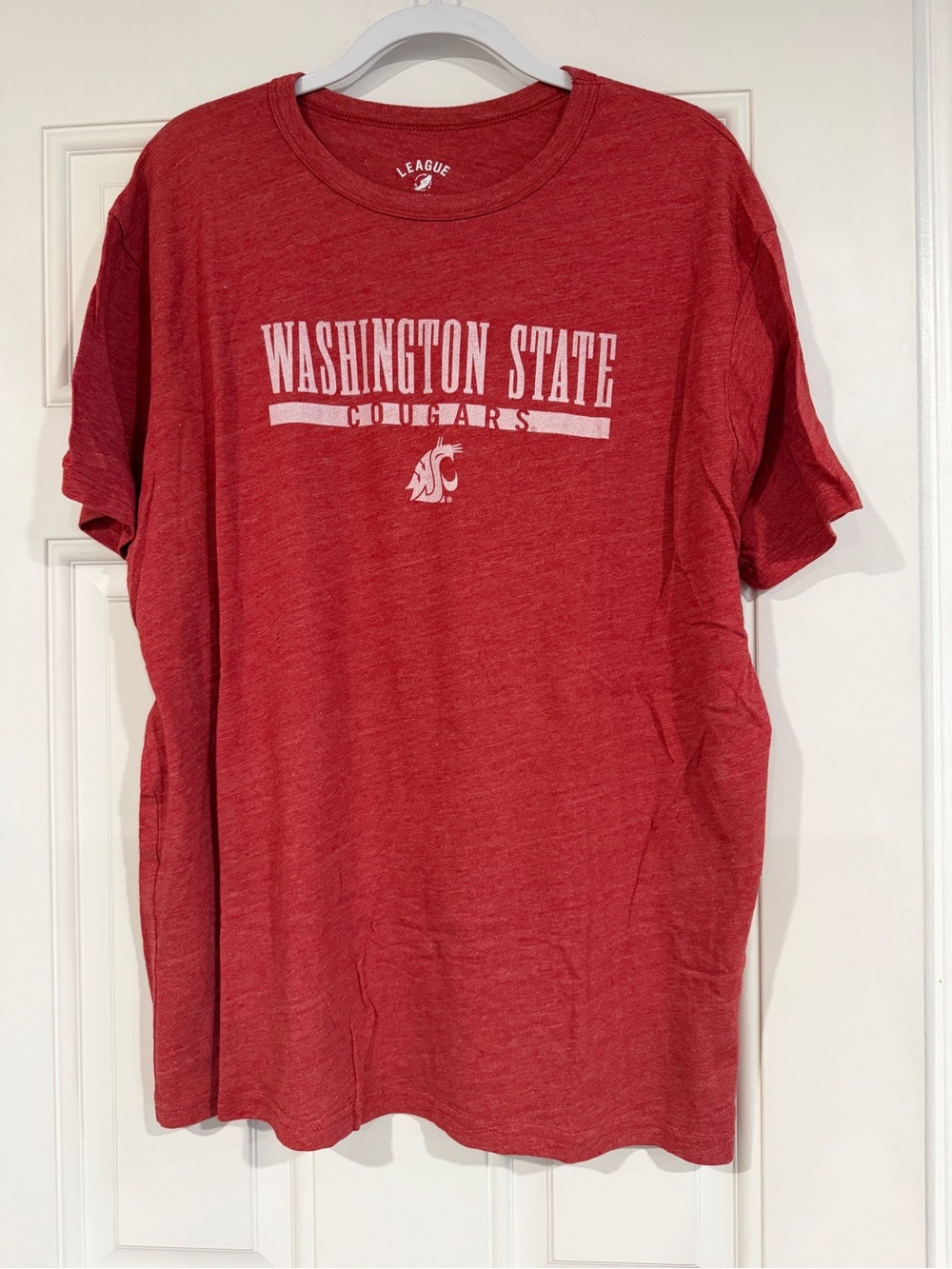 League Red Washington State Cougars Short Sleeve Tee